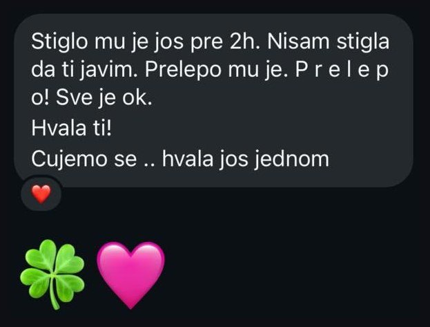 Poruka kupca Anonimno